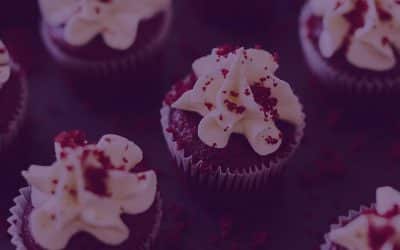 Red Velvet Rosemary Vegan Cupcakes